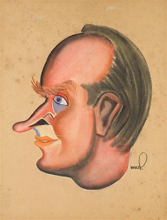 B. WHEELER (DATES UNKNOWN) Group of 4 caricature illustrations.